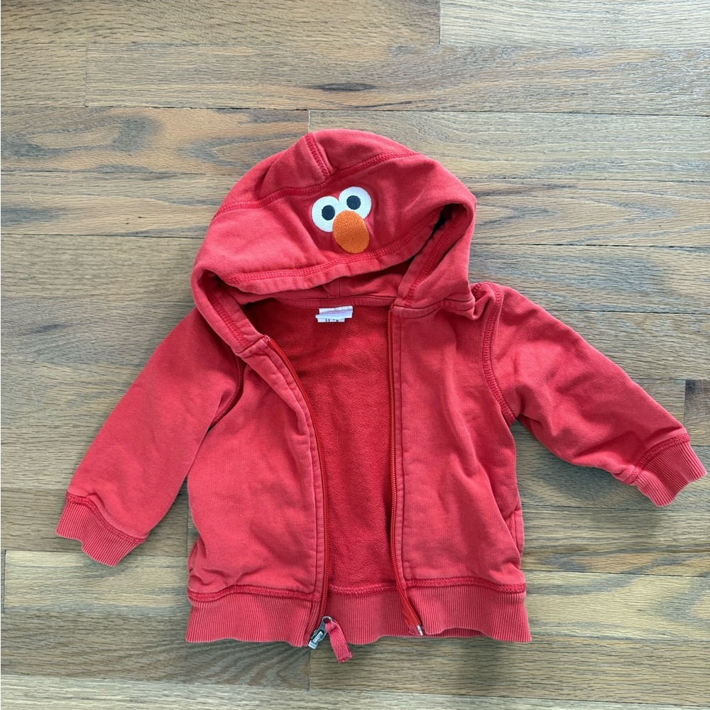 Hanna Andersson Red Kids Hoodie with Elmo